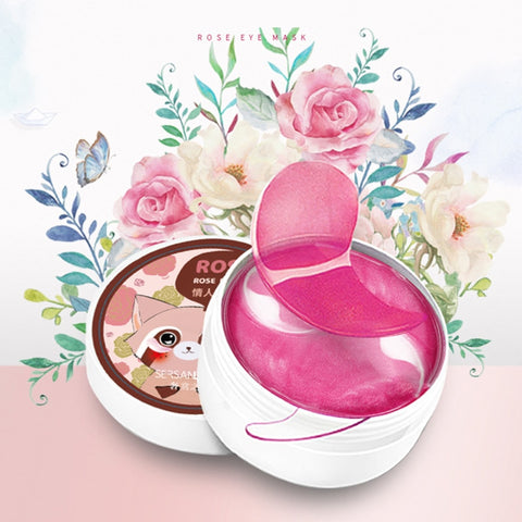 Rose Eye Mask Fades Fine Lines Eliminate puffiness Patches Moisturize Eye Mask Remove Stye Crystal Collagen Gel Mask