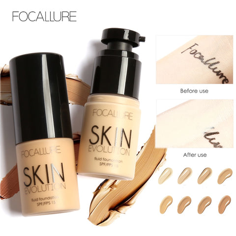 FOCALLURE 3 Pcs Face Makeup Set Foundation Cream Full Coverage Concealer Oil-control Loose Powder Mineral Base Makeup for Face
