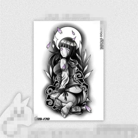 Beautiful Girl Cartoon Temporary Tattoo Sticker Woman Waterproof Lasting Personality Art Fake Tattoo Flower Arm Tattoo Sticker