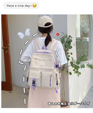 Fashion Women Backpack Large Capacity Laptop Bag Multifunction Student School Bag Waterproof Anti-Theft Outdoor Travel Pack