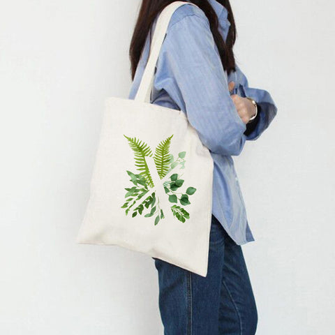 Letter Reusable Women Shopping Canvas Bag Girl Aesthetic Tote Bag Eco Literary Flower Shopper Shoulder Bags for Ladies White A B