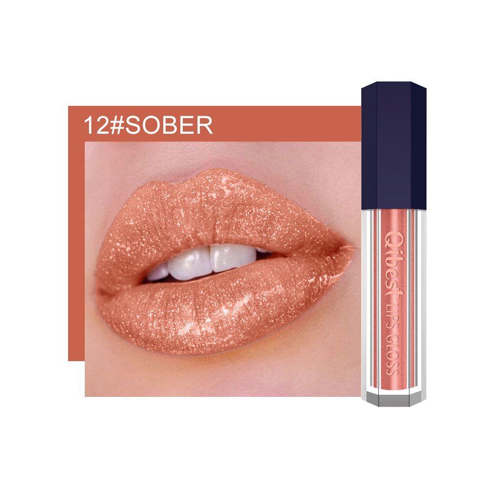 Beyprern Shimmer Lip Gloss Long Lasting Glitter Lipgloss Waterproof Liquid Lipstick Moisturizing Lipgloss Makeup Lip Tint Cosmetic