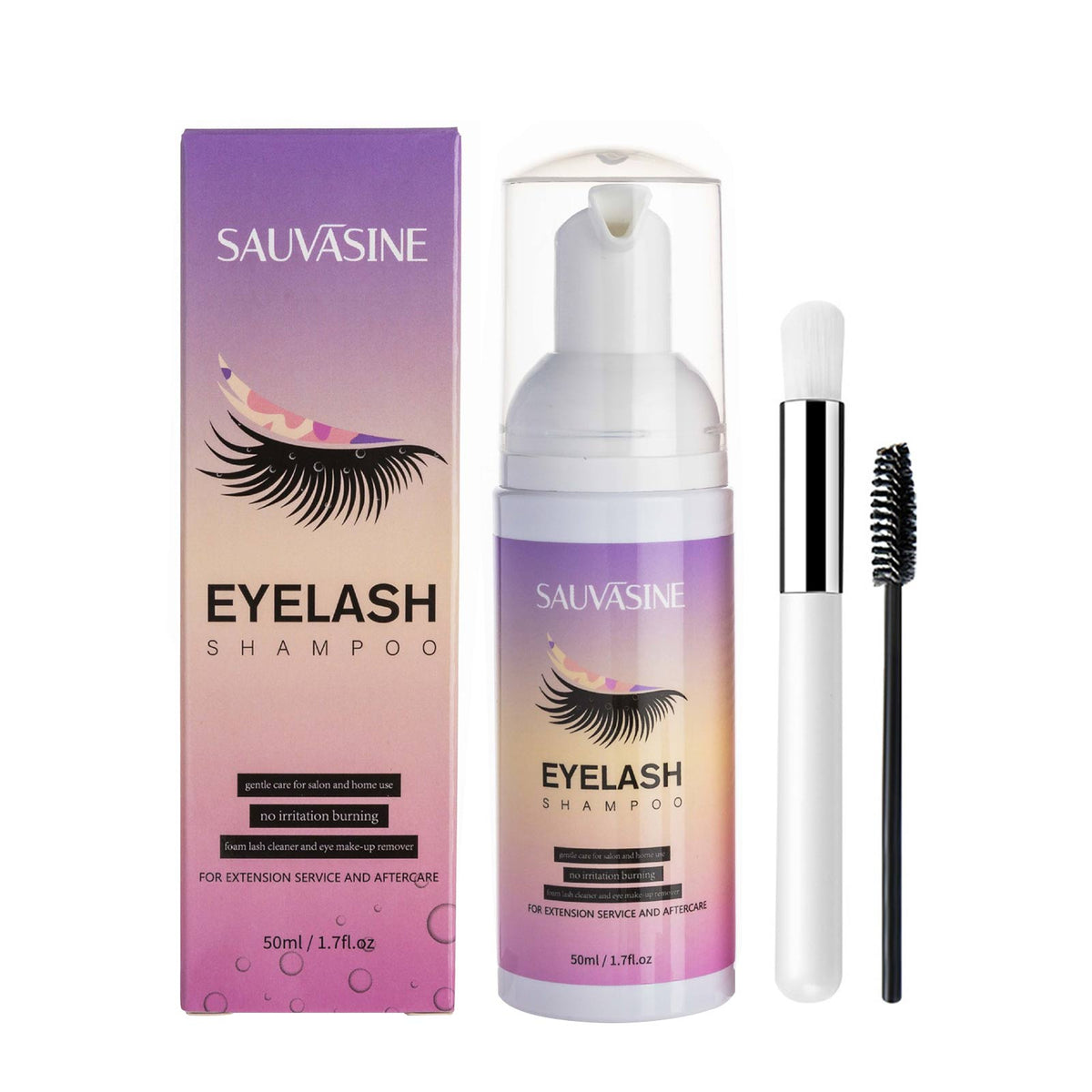 Lash Shampoo Eyelid Foaming Shampoo Gentle Foaming Lotion For Eyelash Extension Sulfate-Free Makeup Remover Suitable For Home Ca