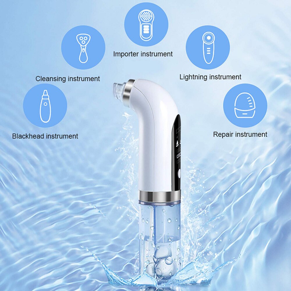Blackhead Remover Pore Acne Cleaner Electric Vacuum Small Bubble Water Cycle Skin Deep Clean USB Rechargeable Beauty Care Tool