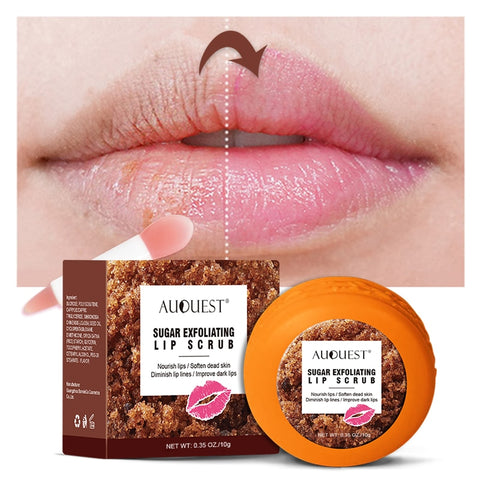 AUQUEST Nourishing Lip Care Balm Moisturizing Lip Gloss Brown Sugar Extract Lip Mask Skin Care 10g
