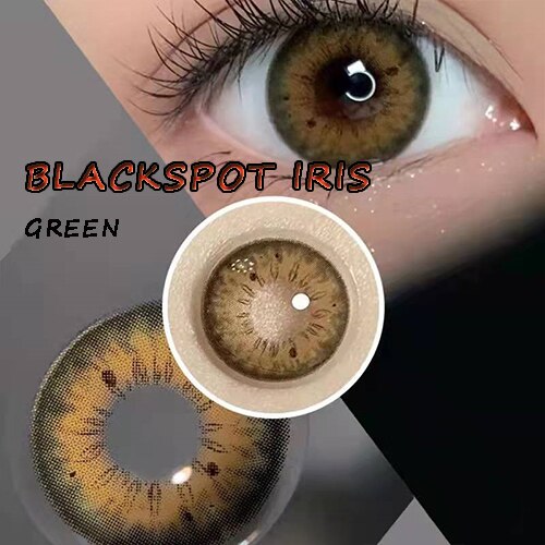 2pieces/pair Pure Eye 14.20mm Contacts Lenses Women Men Anime Accessories Glasses Lentille de couleur yeux Blackspots Iris Blue
