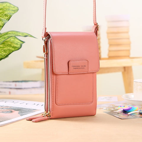 Beyprern Women Bags Soft Leather Wallets Touch Screen Cell Phone Purse Crossbody Shoulder Strap Handbag for Female Cheap Women's Bags