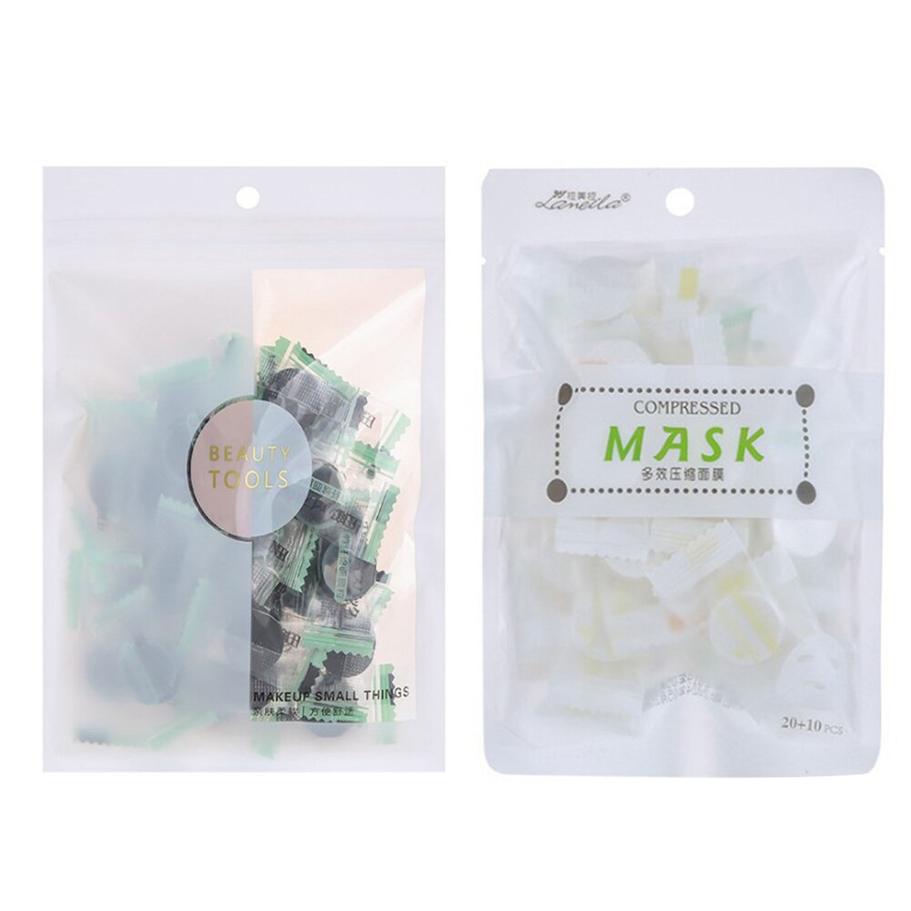 30pc/Bag Compressed Facial Mask Moisturizing Disposable Compressed Facial Mask Facial Sheet DIY Face Skin Care Masks Paper