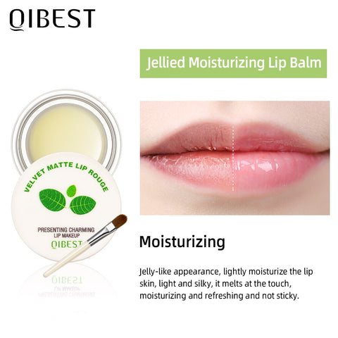 QIBEST Lip Sleeping Mask Moisturizing Lip Balm Lightening Lip Line Hydrating LipCare Exfoliating Dead Skin Nourishing With Brush