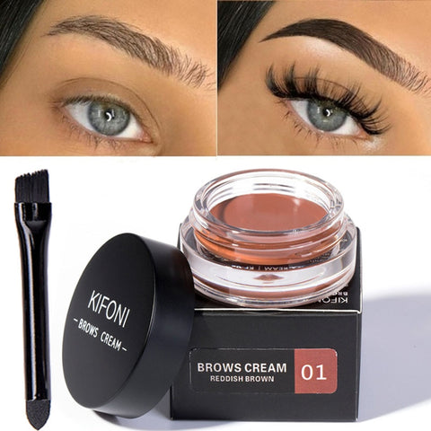 4G Eye Brow Makeup Tool  Waterproof  Long Lasting Dyed Quick-Drying Eyebrow Cream 5 Color Black Brown Eyebrow With Brow Brush