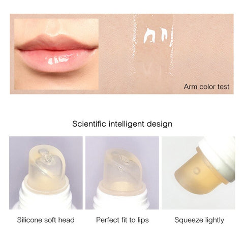 Transparent Moisturizing Sexy Lip Plumping Liquid Jelly Lip Gloss Plumper Gloss Repair Reduce Fine Lines Lip Care Oil Cosmetics