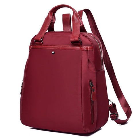 Black Trend Bookbag Women Oxford Cloth High-Quality Travel Backpack Female Solid Color Designer Mochila Multifunctional Rucksack