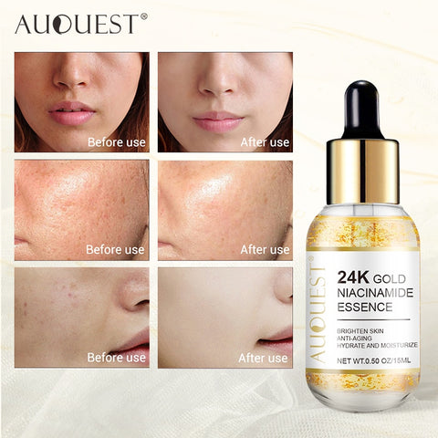 24k Gold Face Serum Hyaluronic Acid Serum Moisturizing Whitening Cosmetics Firming Anti Aging Wrinkle Face Skin Care