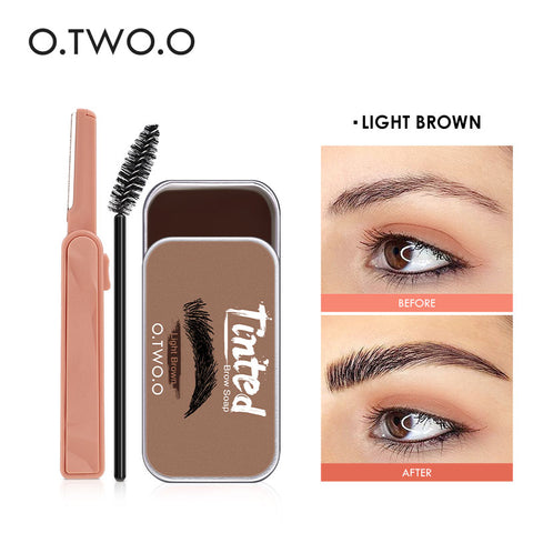 O.TWO.O Eyebrow Gel Wax Brow Soap 4 Color Tint Eyebrow Enhancer Natural Makeup Soap Brow Sculpt Lift Make-up for Women