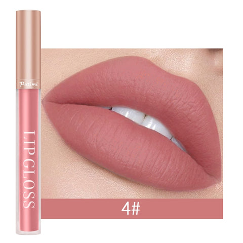 Beyprern 1PCS Moisturizing Lip Gloss Lipstick Matte Lip Gloss Cosmetic Lip Glaze Long Lasting Lip Tint Waterproof Lipsticks Lips Makeup