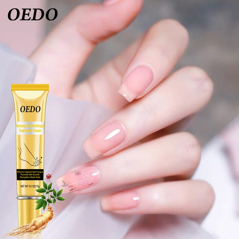OEDO Ginseng Fungal Nail Treatment Cream Hand and Foot Whitening Toe Nail Fungus Removal Infection Feet Care Polish Nail Gel