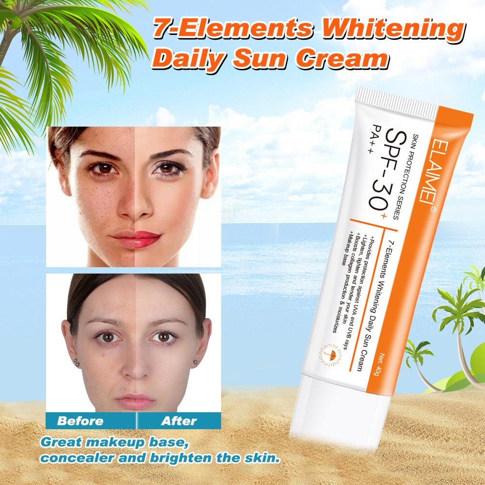 Brightening sunscreen moisturizing moisturizing refreshing sun cream isolation anti-ultraviolet SPF30 portable