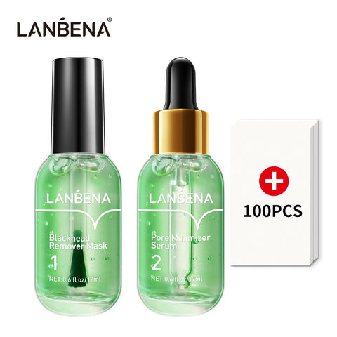 LANBENA Beauty Skin Care Blackhead Remover Mask Serum Deep Cleaning Shrink Pores Purifying Acne Treatment Essence Smooth 100PCS
