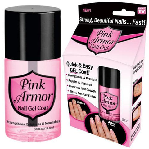 Christmas gift Pink Armor Nail Gel Growth Formula Treatments Nail Coat, 0.50 Fluid Ounce