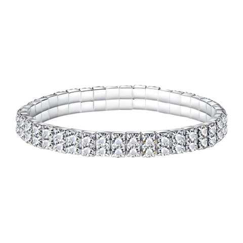 Beyprern Hot Sale Multiple Styles Fashion Crystal Stretch Shine Bracelets For Women Couple Girlsfriend Bangles Wedding Bridal Gifts 2022