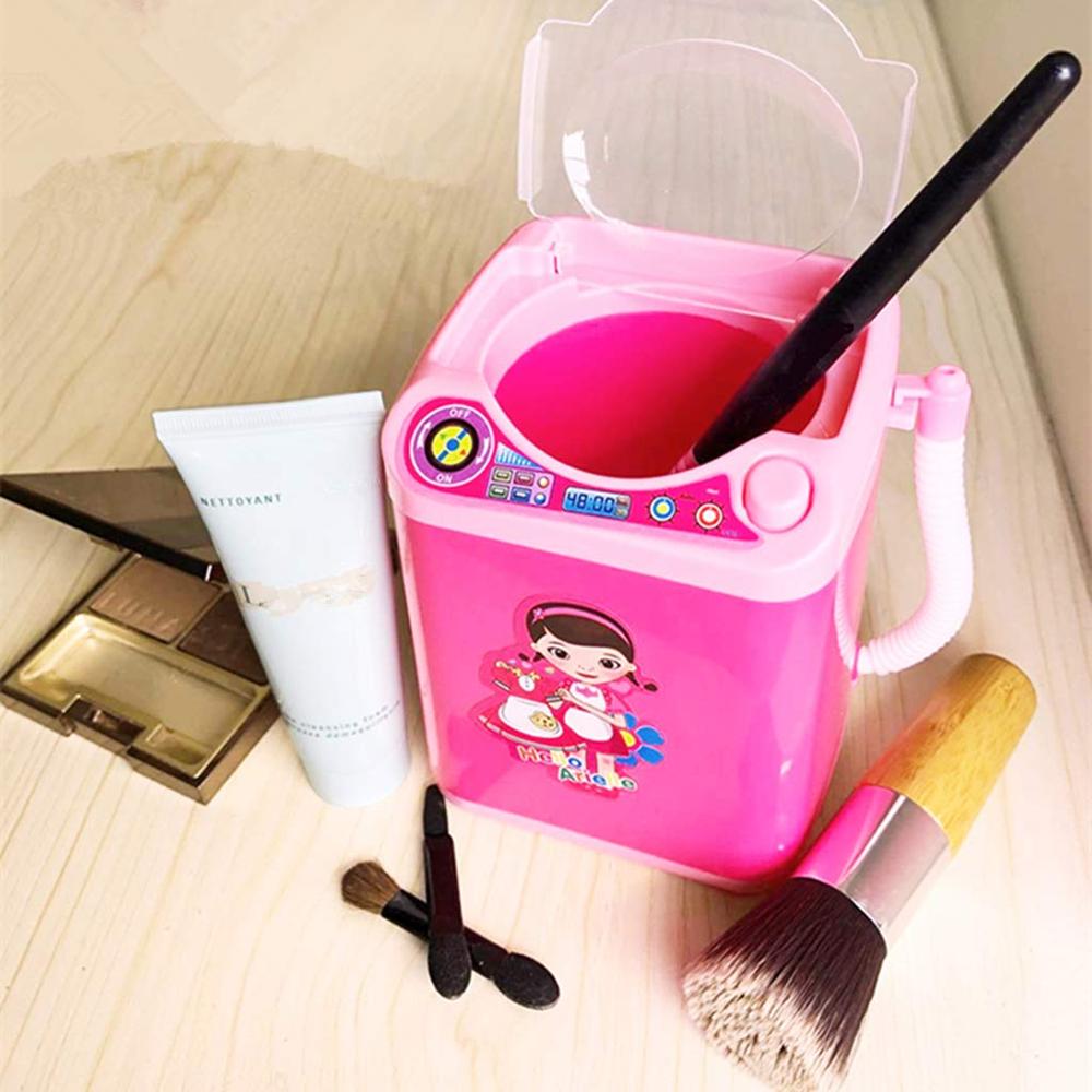 Electric Mini Makeup Brush Cleaner Washing Machine Dollhouse Toy Cosmetic Brush Powder Puff Washer Beauty Cleaning Makeup Tool