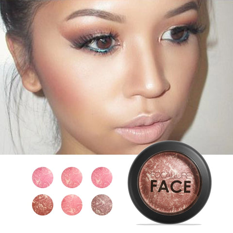Makeup Blusher Top Quality Professional Cheek 6 Colors Baked Blush Bronzer Blusher Face Contour Blusher