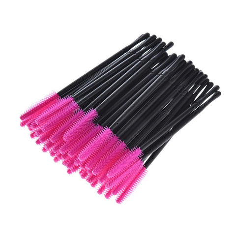 50pcs/set Disposable Eyelash Brush Mascara Wands Applicator Eyelash Comb Makeup Brushes Suitable For Daily Use