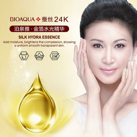 Bioaqua 24k Gold Foil Skin Care Brand Hyaluronic Acid Liquid Moisturizing Serum Anti Wrinkle Anti Aging Collagen Essence Oil