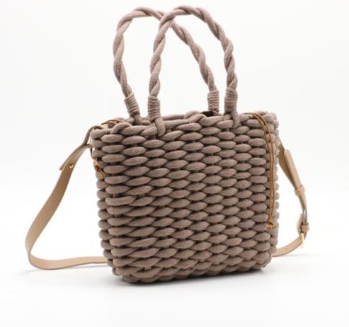 HIGHREAL Fashion Popular Woven Bag Rope Weaving Straw Bag Summer  Handmade Crossbody Rattan Bag Bohemian Shoulder Bag Dropship