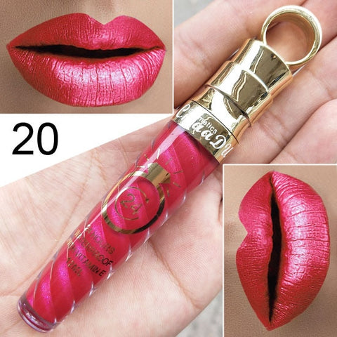 Beyprern Make Up Lips Matte Liquid Lipstick Waterproof Long Lasting Sexy Pigment Nude Glitter Style Lip Gloss Beauty Red Lip Tint
