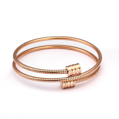 Simple Design Stainless Steel Charm Chain Link Bracelets Men Women Trendy Braided Cuff Bangles OL Fashion Jewelry