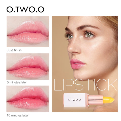 Christmas Gift O.TWO.O Temperature Change Color Lip Balm Pink Hygienic Moisturizing Nutritious Jelly Lipstick Anti Aging Makeup Lip Care