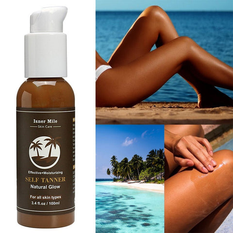 Self Tanning Body Cream Sunless Bronzer Natural Solarium Oil Long Lasting Face Sun Tan Bronze Salon Lotion 100ml