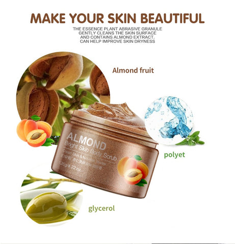 BIOAQUA almond skin facial scrub cleansing face cream Hydrating face Scrub Exfoliating Lotion Mud Exfoliating Gel Cosmetics