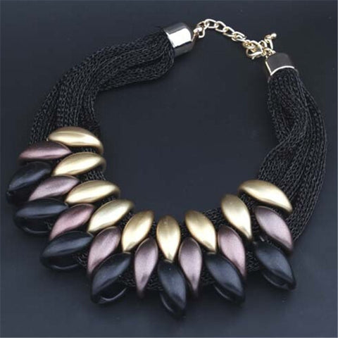 Fashion Charm Statement Necklaces Pendants Vintage Choker Collar Ethnic Black Gold 2018 New Maxi Pendants necklace women jewelry