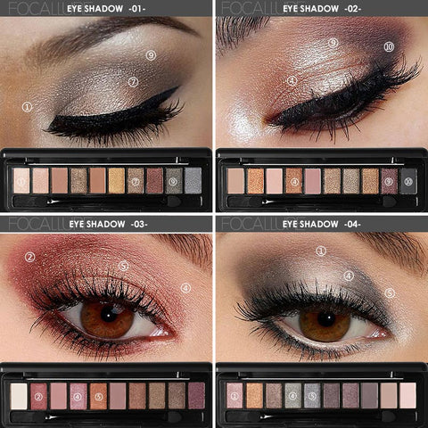 Beyprern 10 Colors Makeup Palette Natural Eye Makeup Light Eye Shadow Makeup Shimmer Matte Eyeshadow Palette Set