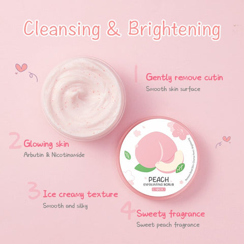 LAIKOU Peach Exfoliating Facial Scrub Oil-Control Moisturizing Remove Blackhead Deep Cleansing Tender Smooth Body Scrub SkinCare