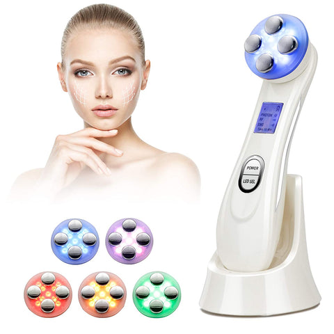 EMS LED Photon Massager Mesotherapy Electroporation RF Radio Frequency Facial Skin Care Device Face Lift Tighten Beauty Machine