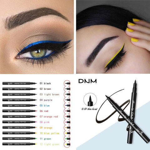 DNM Eyeliner pen Long lasting Self Adhesive Lashes Waterproof No Glue Non Blooming Quick Drying Eyelashes Sticking Eye liner