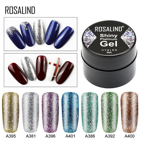 ROSALIND Gel Nail Polish Rainbow Neon Hybrid Varnishes For nails Manicure set Decoration Need Base top coat UV LED Gel