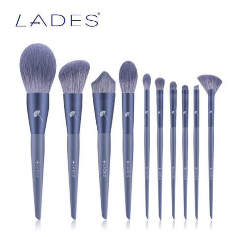 Christmas gift LADES 10PCS Makeup Brushes Sets Powder Sculpting Foundation Eyeshadow Blush Make up Brush Beauty Tool With Pouch
