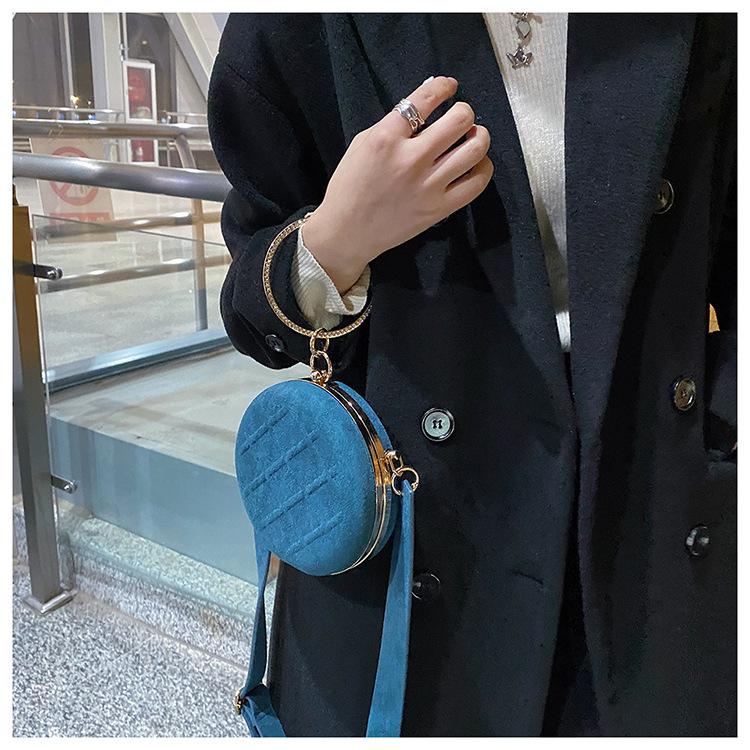 Small Round Bag For Women Ring Handle With Diamond Clutch Bag Female  Small Messenger Bag Dinner Party Bag