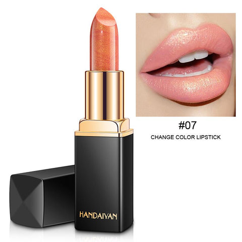 Beyprern Nude Glitter Lipstick 9 Colors Waterproof Long Lasting Moisturizing Pigment Pink Mermaid Shimmer Lipstick Luxury Lips Makeup 1PC