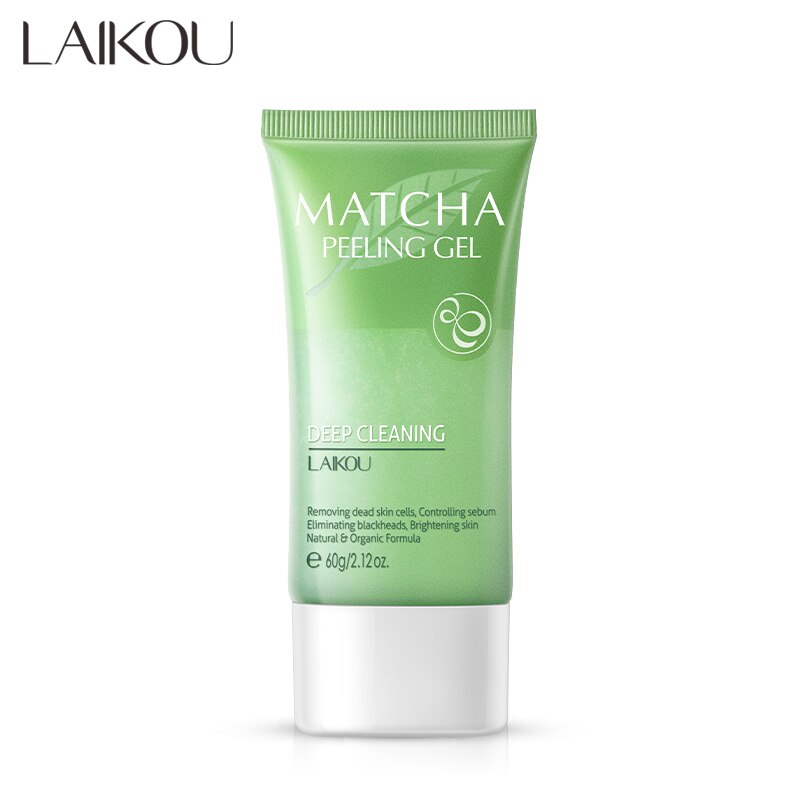 LAIKOU 60ml Matcha Exfoliating Peeling Gel Scrub Moisturizing Whitening Nourishing Repair Scrubs Face Cream Skin Care