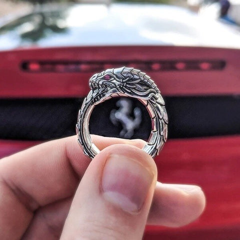 New Arrival Men's Ring Norwegian Mythology Fashion Dragon Shape Punk Ethnic Gift Ring Luxury Jewelry for Men Wholesale Trend