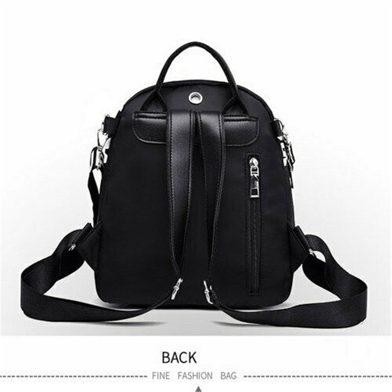 2022 Fashion New Style Women Solid Zipper Oxford School Backpack Lady Portable Travel Satchel Rucksack Shoulder Bag Tote