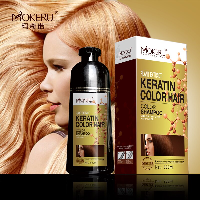 Brown Natural hair Dyeing Permanent Hair Coloring Shampoo  Long Lasting Organic Hair Dye Shampoo For Women Professional Dye