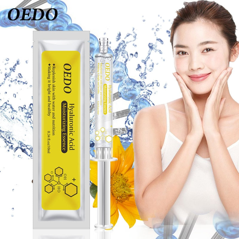 OEDO Shrink Pore Hyaluronic Acid Serum Facial Moisturizing Essence Natural Ingredients Face Skin Care Nourishing Ageless Beauty