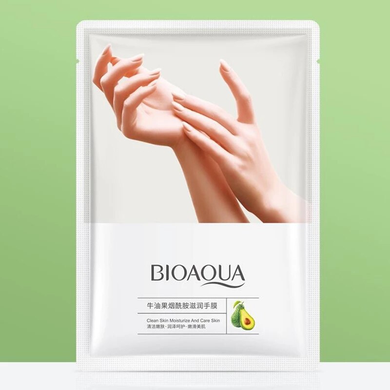 BIOAQUA Avocado Niacinamide Moisturizing Hand Mask 35g/Pair Exfoliating Tender and Smooth Nourish Gentle Care Hand Mask