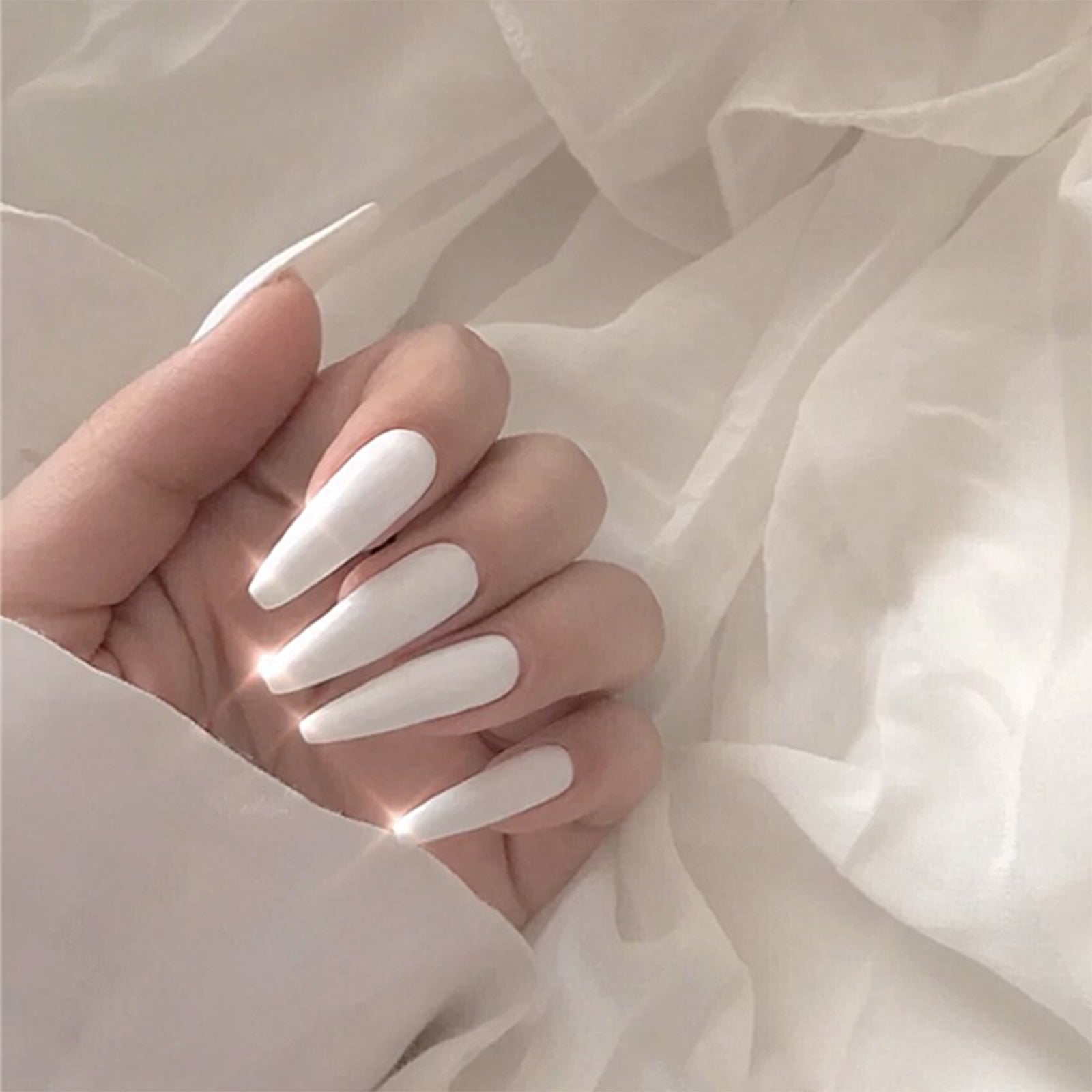 New Gradient Style Matte Full Coverage Long Ballet False Nail Tips  2020 Trend Nail Art French Manicure Tools Dropshipping 24Pcs